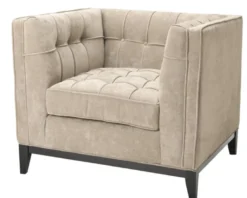 Casa Padrino Luxus Sessel Greige 94 x 82 x H. 77 cm - Hotel Kollektion