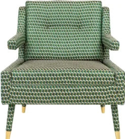 Casa Padrino Luxus Sessel Grün / Gold 76 x 88 x H. 89 cm - Wohnzimmer Sessel im Neoklassichen Stil - Designer Wohnzimmermöbel