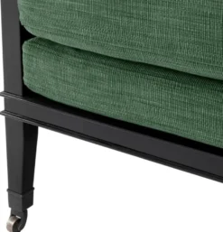 Casa Padrino Luxus Sessel Grün / Schwarz / Naturfarben 71 x 68,5 x H. 84 cm - Hotel Möbel