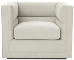 Casa Padrino Luxus Sessel Hellgrau 92 x 86 x H. 73,5 cm - Luxus Wohnzimmer Sessel