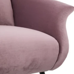 Casa Padrino Luxus Sessel in lila mit schwarzen Beinen 88 x 80 x H. 91 cm - Designer Club Möbel