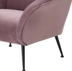 Casa Padrino Luxus Sessel in lila mit schwarzen Beinen 88 x 80 x H. 91 cm - Designer Club Möbel