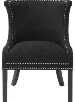 Casa Padrino Luxus Sessel / Ohrensessel Schwarz 66 x 60 x H. 91 cm - Limited Edition