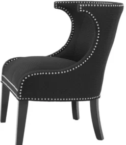 Casa Padrino Luxus Sessel / Ohrensessel Schwarz 66 x 60 x H. 91 cm - Limited Edition