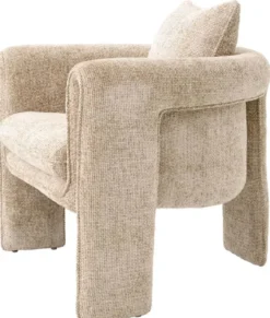 Casa Padrino Luxus Sessel Sandfarben 81 x 77 x H. 68 cm - Wohnzimmer Sessel - Hotel Sessel - Wohnzimmer Möbel - Luxus Möbel - Wohnzimmer Einrichtung - Luxus Einrichtung - Möbel Luxus