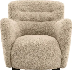 Casa Padrino Luxus Sessel Sandfarben / Schwarz 87 x 86 x H. 80 cm - Wohnzimmer Sessel - Hotel Sessel - Wohnzimmer Möbel - Luxus Möbel - Wohnzimmer Einrichtung - Luxus Einrichtung - Möbel Luxus