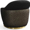 Casa Padrino Luxus Sessel Schwarz / Gold 85 x 80 x H. 85 cm - Wohnzimmer Sessel - Hotel Sessel - Wohnzimmer Möbel - Luxus Möbel - Wohnzimmer Einrichtung - Luxus Einrichtung - Möbel Luxus