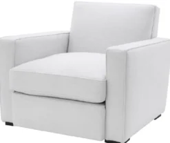 Casa Padrino Luxus Sessel Weiß / Schwarz 95 x 103,5 x H. 82 cm - Edler Wohnzimmer Sessel - Luxus Qualität