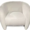 Casa Padrino Luxus Sessel Weiß 112 x 98 x H. 80 cm - Wohnzimmer Sessel - Hotel Sessel - Wohnzimmer Möbel - Hotel Möbel - Luxus Möbel - Luxus Einrichtung