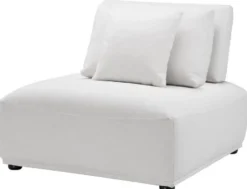 Casa Padrino Luxus Sessel Weiß / Schwarz 93 x 109 x H. 83 cm - Wohnzimmer Sessel mit Rückenlehne und 2 Kissen - Wohnzimmer Möbel