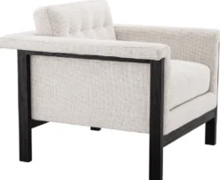 Casa Padrino Luxus Sessel Weiß / Schwarz 79,5 x 80,5 x H. 72,5 cm - Wohnzimmer Sessel - Hotel Sessel - Luxus Möbel
