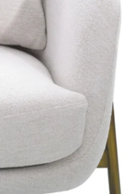 Casa Padrino Luxus Sessel Weiß / Antik Bronze 85,5 x 77 x H. 67 cm - Wohnzimmer Sessel - Hotel Sessel - Wohnzimmer Möbel - Hotel Möbel - Luxus Möbel - Luxus Einrichtung