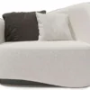 Casa Padrino Luxus Sessel Weiß / Schwarz / Silber 140 x 105 x H. 78 cm - Wohnzimmer Sessel - Hotel Sessel - Wohnzimmer Möbel - Hotel Möbel - Luxus Möbel