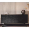 Casa Padrino Luxus Sideboard mit 4 Türen Schwarz 205 cm - Luxus Möbel