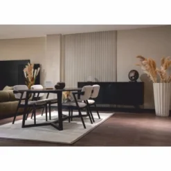 Casa Padrino Luxus Sideboard mit 4 Türen Schwarz 205 cm - Luxus Möbel