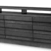 Casa Padrino Luxus Sideboard mit 9 Schubladen Mahagoniholz mit Eichenfurnier Anthrazit - Luxus Möbel