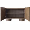 Casa Padrino Luxus Sideboard mit 2 Türen und Keramikplatte Braun / Creme 160 cm