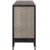 Casa Padrino Luxus Sideboard Schwarz / Grau / Messing 193 cm - Luxus Möbel