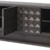 Casa Padrino Luxus Sideboard Mokkafarben / Bronze 219 x 56 x H. 83 cm - Massivholz Schrank mit 4 Türen und 3D Effekt in den Fronten - Luxus Möbel