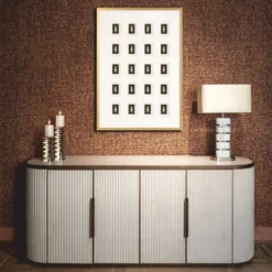 Casa Padrino Luxus Sideboard mit 4 Türen und Keramikplatte Weiß / Messing 192 cm