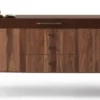 Casa Padrino Luxus Sideboard Braun / Dunkelbraun 230 x 60 x H. 82 cm - Massivholz Schrank mit 6 Schubladen und 4 Türen - Esszimmer Möbel - Luxus Möbel - Luxus Einrichtung