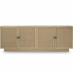 Casa Padrino Luxus Sideboard mit 4 Türen Beige / Bronze 220 cm - Luxus Möbel