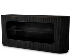 Casa Padrino Luxus Sideboard Schwarzgrau 180 cm - Luxus Hotel Möbel
