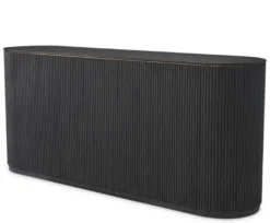 Casa Padrino Luxus Sideboard Schwarzgrau 180 cm - Luxus Hotel Möbel