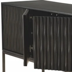 Casa Padrino Luxus Sideboard Schwarzgrau / Bronze 200 cm - Luxus Möbel