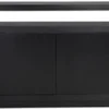 Casa Padrino Luxus Sideboard Schwarz 240 x 40 x H. 85 cm - Massivholz Schrank mit 4 Türen - Wohnzimmer Möbel - Wohnzimmer Einrichtung - Luxus Möbel - Luxus Einrichtung