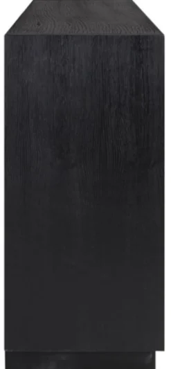 Casa Padrino Luxus Sideboard Schwarz 240 x 40 x H. 85 cm - Massivholz Schrank mit 4 Türen - Wohnzimmer Möbel - Wohnzimmer Einrichtung - Luxus Möbel - Luxus Einrichtung