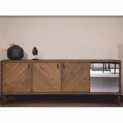 Casa Padrino Luxus Sideboard mit 4 Türen Braun 210 cm - Luxus Möbel