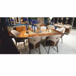 Casa Padrino Luxus Sideboard mit 4 Türen Braun / Grau / Gold 251,5 cm - Luxus Möbel