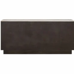 Casa Padrino Luxus Sideboard mit 4 Türen und Travertinplatte Dunkelbraun / Beige 170 cm