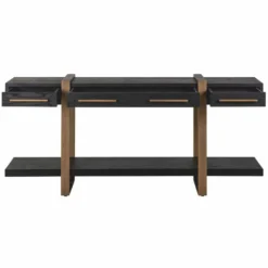 Casa Padrino Luxus Sideboard Schwarz / Antik Messing 180 cm - Luxus Möbel