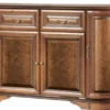 Casa Padrino Luxus Sideboard Braun 159,5 x 42 x H. 92,5 cm - Massivholz Schrank - Wohnzimmerschrank - Luxus Massivholz Wohnzimmer Möbel