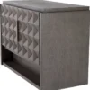 Casa Padrino Luxus Sideboard Mokkafarben / Bronze 115 x 56 x H. 83 cm - Massivholz Schrank mit 2 Türen und 3D Effekt in den Fronten - Luxus Möbel