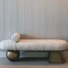 Casa Padrino Luxus Sitzbank Beige / Braun 148 cm - Luxus Hotel Möbel