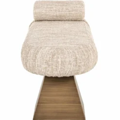 Casa Padrino Luxus Sitzbank Beige / Braun 148 cm - Luxus Hotel Möbel