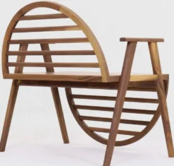Casa Padrino Luxus Sitzbank Braun 86 x 58 x H. 81 cm - Massivholz Bank mit Armlehnen - Garten Terrassen Gastronomie Möbel