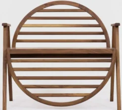 Casa Padrino Luxus Sitzbank Braun 86 x 58 x H. 81 cm - Massivholz Bank mit Armlehnen - Garten Terrassen Gastronomie Möbel