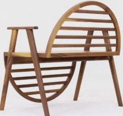 Casa Padrino Luxus Sitzbank Braun 86 x 58 x H. 81 cm - Massivholz Bank mit Armlehnen - Garten Terrassen Gastronomie Möbel