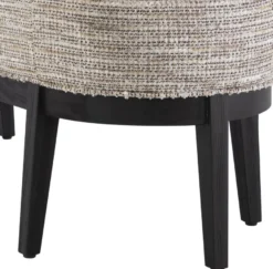 Casa Padrino Luxus Sitzbank Beige / Schwarz 132 x 45 x H. 47 cm - Gepolsterte Wohnzimmer Bank - Wohnzimmer Möbel - Hotel Möbel - Luxus Kollektion