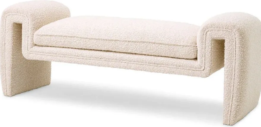 Casa Padrino Luxus Sitzbank Creme 144 cm - Luxus Qualität