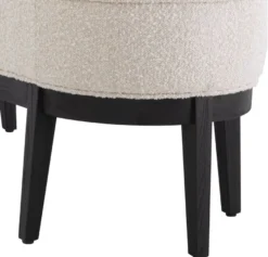 Casa Padrino Luxus Sitzbank Cremefarben / Schwarz 132 x 45 x H. 47 cm - Gepolsterte Wohnzimmer Bank - Wohnzimmer Möbel - Hotel Möbel - Luxus Kollektion