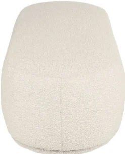 Casa Padrino Luxus Sitzbank Cremefarben 137,5 x 56,5 x H. 38 cm - Gepolsterte Wohnzimmer Bank - Wohnzimmer Möbel - Hotel Möbel - Luxus Kollektion