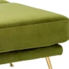 Casa Padrino Luxus Sitzbank Grün / Messingfarben 125 x 58 x H. 45 cm - Luxus Möbel