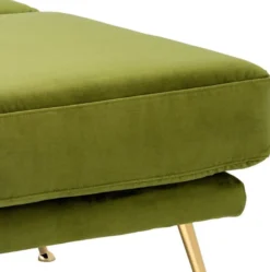 Casa Padrino Luxus Sitzbank Grün / Messingfarben 125 x 58 x H. 45 cm - Luxus Möbel