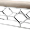 Casa Padrino Luxus Sitzbank Grau / Silber 140 x 45 x H. 48 cm - Luxus Möbel