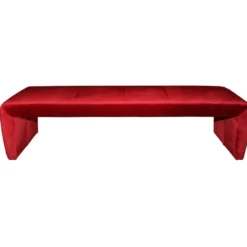 Casa Padrino Luxus Sitzbank in Bordeaux-Rot 181 x 50 x H. 48 cm - Luxus Sitzbank